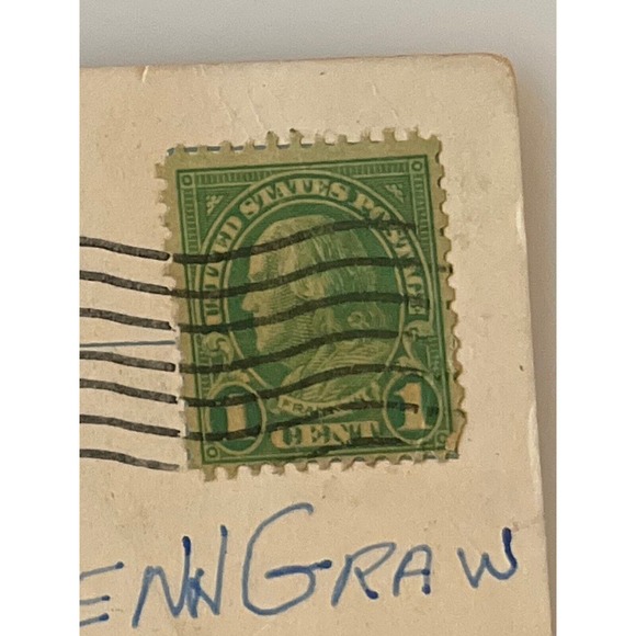 Antique 1929 Litho Ephemera Postcard Lake Scene Greetings From Prescott AZ NYCE - Picture 6 of 10